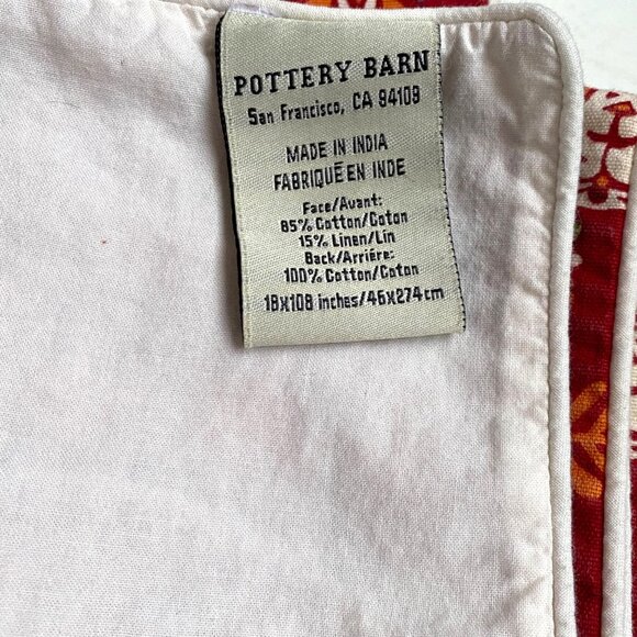 Pottery Barn Snowflake Christmas Holiday Table Runner 18" x 102" Whimsy Colorful - Picture 7 of 7